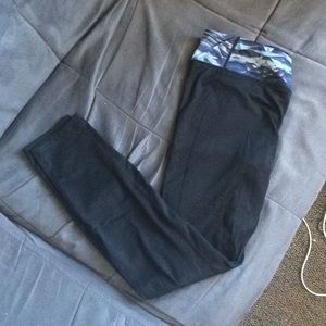 Black Fleece Lined Workout Leggings Size Medium